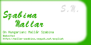 szabina mallar business card