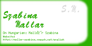 szabina mallar business card